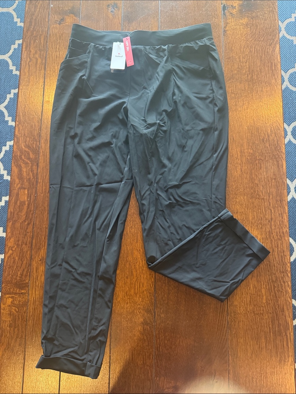 Baleaf Black Lightweight Pull-On Tapered Pants